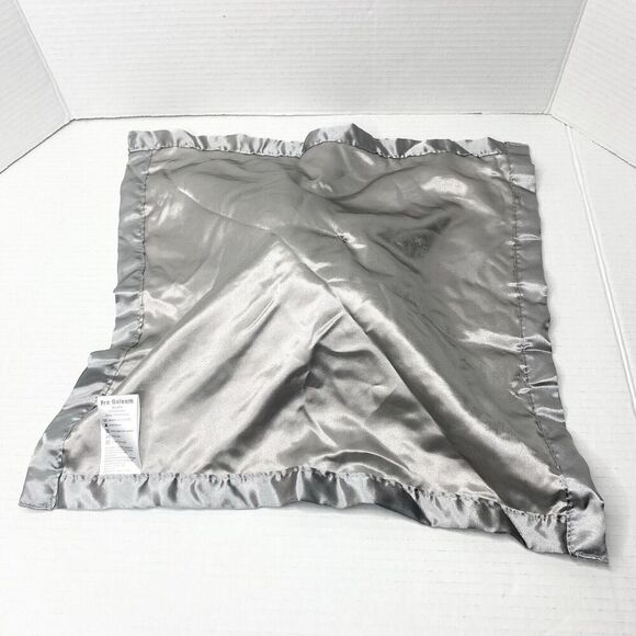 Pro Goleem Elephant Plush Lovey Security Blanket Gray Dot Satin Edge - Picture 6 of 7